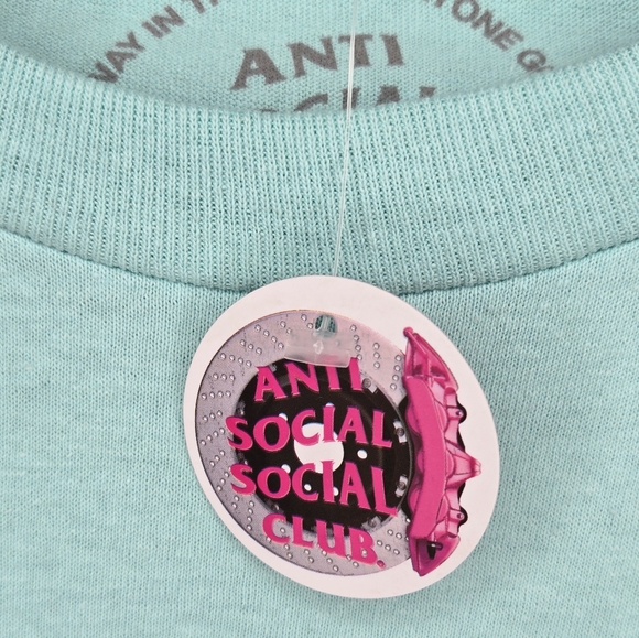 Anti Social Social Club How Deep Graphics Tee Shirt Shirt Sleeve Mint Green - Picture 6 of 8